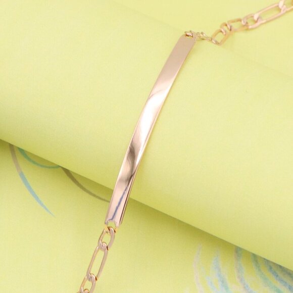 "Sleek Rose Gold Polished Chain Bracelet in High Quality Brass, XPBL1138 - Picture 1 of 13